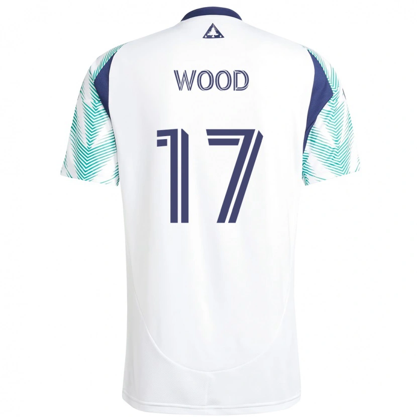 Danxen Män Bobby Wood #17 Vit Blå Bortatröja Matchtröjor 2025/26 Tröjor T-Tröja