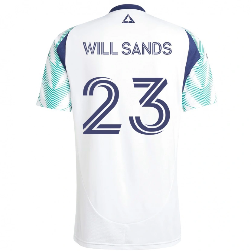 Danxen Män Will Sands #23 Vit Blå Bortatröja Matchtröjor 2025/26 Tröjor T-Tröja