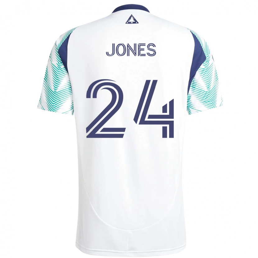 Danxen Män Dejuan Jones #24 Vit Blå Bortatröja Matchtröjor 2025/26 Tröjor T-Tröja