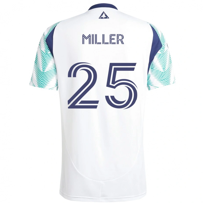 Danxen Män Peyton Miller #25 Vit Blå Bortatröja Matchtröjor 2025/26 Tröjor T-Tröja