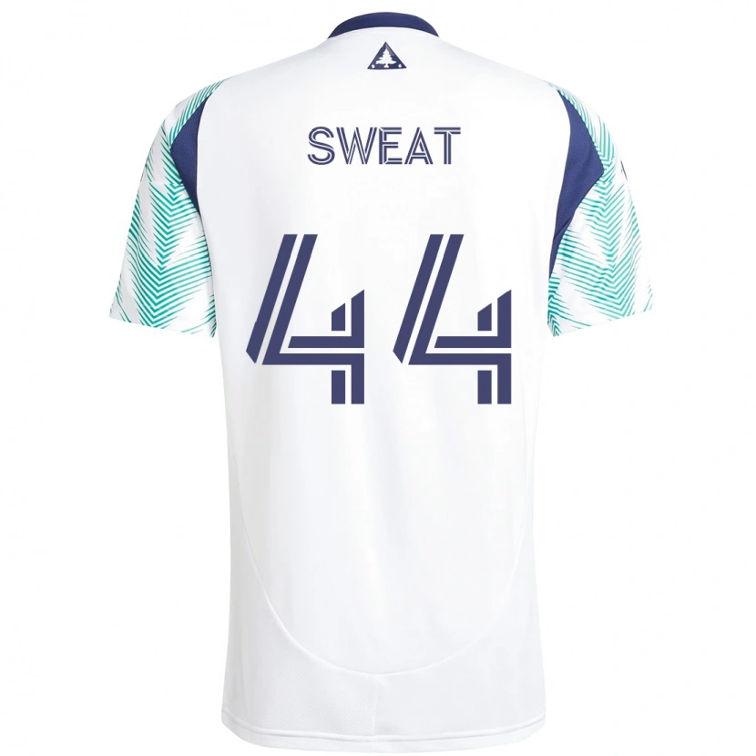 Danxen Män Ben Sweat #44 Vit Blå Bortatröja Matchtröjor 2025/26 Tröjor T-Tröja