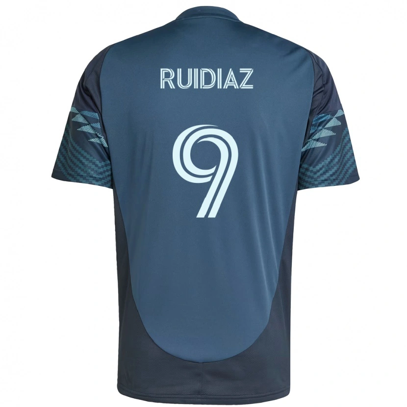 Danxen Män Raúl Ruidíaz #9 Ljusblå Bortatröja Matchtröjor 2025/26 Tröjor T-Tröja
