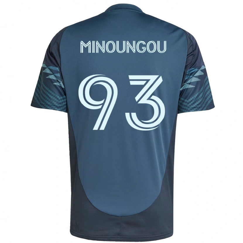 Danxen Män Georgi Minoungou #93 Ljusblå Bortatröja Matchtröjor 2025/26 Tröjor T-Tröja