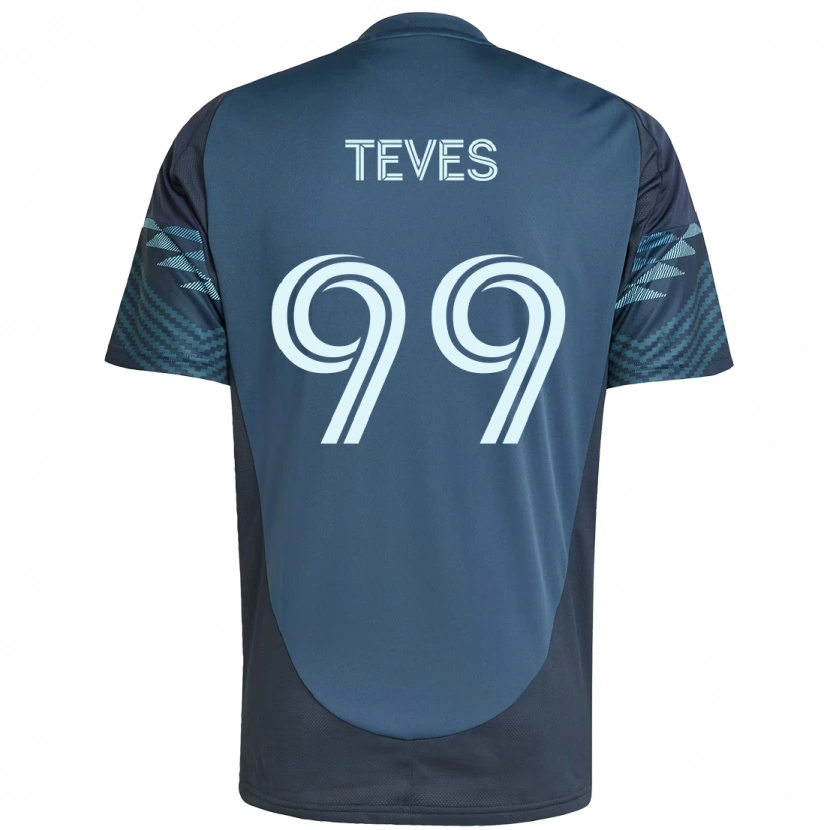 Danxen Män Dylan Teves #99 Ljusblå Bortatröja Matchtröjor 2025/26 Tröjor T-Tröja
