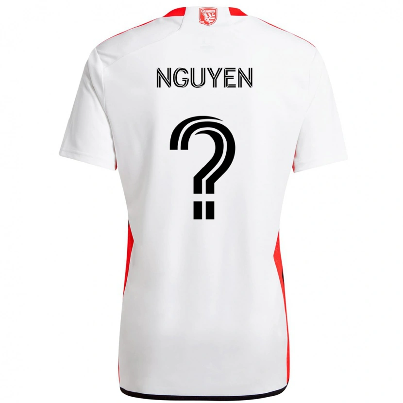 Danxen Män Christopher Nguyen #0 Vit Röd Bortatröja Matchtröjor 2025/26 Tröjor T-Tröja