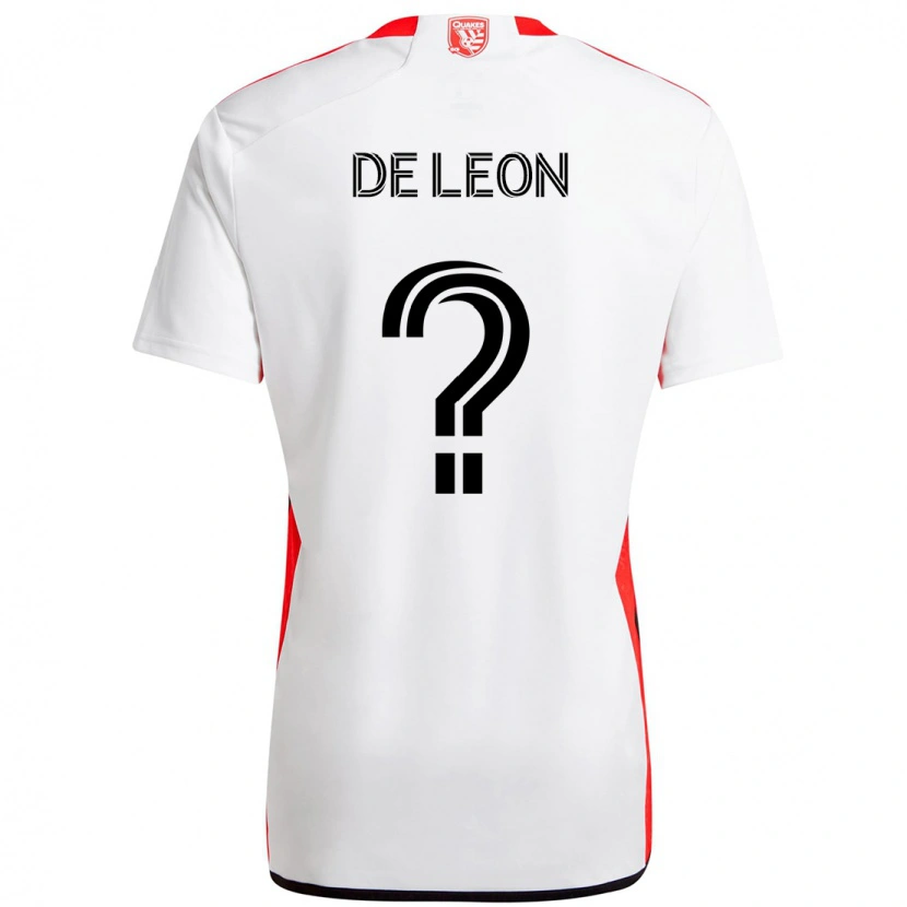 Danxen Män Brandon De Leon #0 Vit Röd Bortatröja Matchtröjor 2025/26 Tröjor T-Tröja