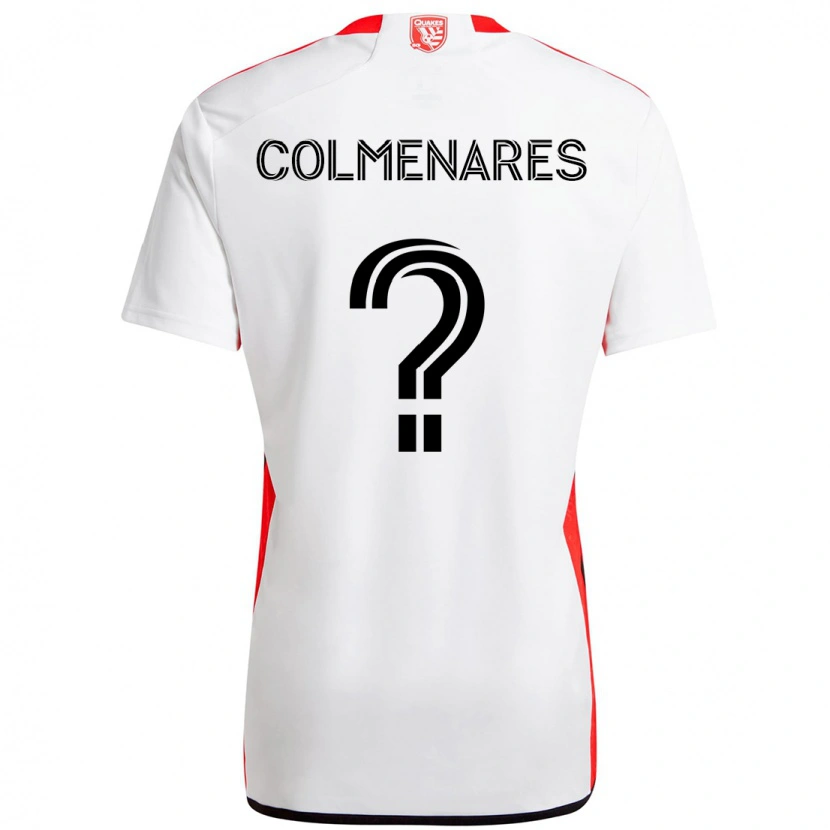 Danxen Män Mateo Colmenares #0 Vit Röd Bortatröja Matchtröjor 2025/26 Tröjor T-Tröja