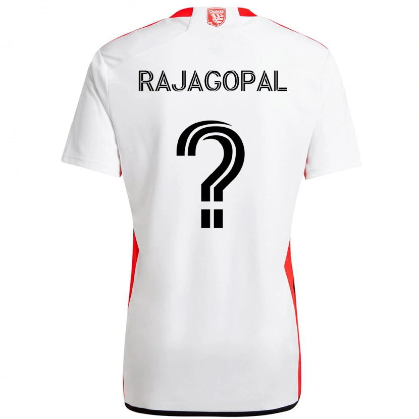 Danxen Män Rohan Rajagopal #0 Vit Röd Bortatröja Matchtröjor 2025/26 Tröjor T-Tröja