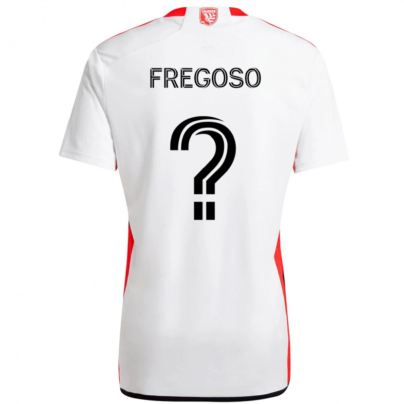 Danxen Män Daniel Fregoso #0 Vit Röd Bortatröja Matchtröjor 2025/26 Tröjor T-Tröja