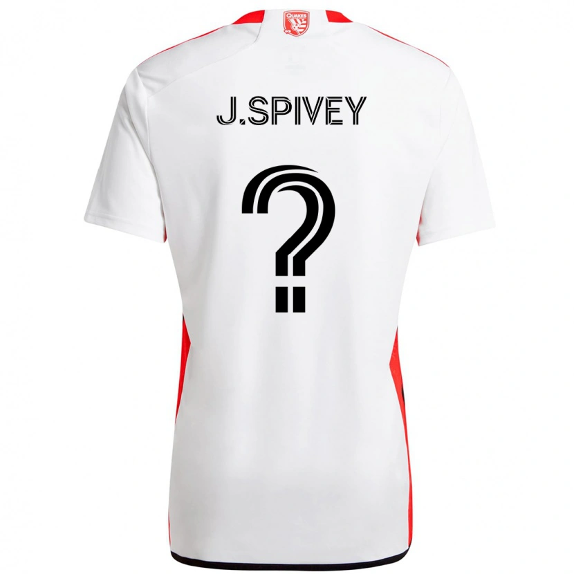 Danxen Män Jermaine Spivey #0 Vit Röd Bortatröja Matchtröjor 2025/26 Tröjor T-Tröja