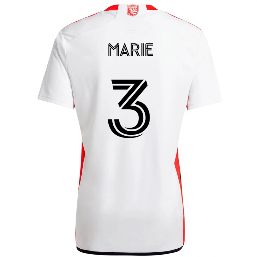 Danxen Män Paul Marie #3 Vit Röd Bortatröja Matchtröjor 2025/26 Tröjor T-Tröja