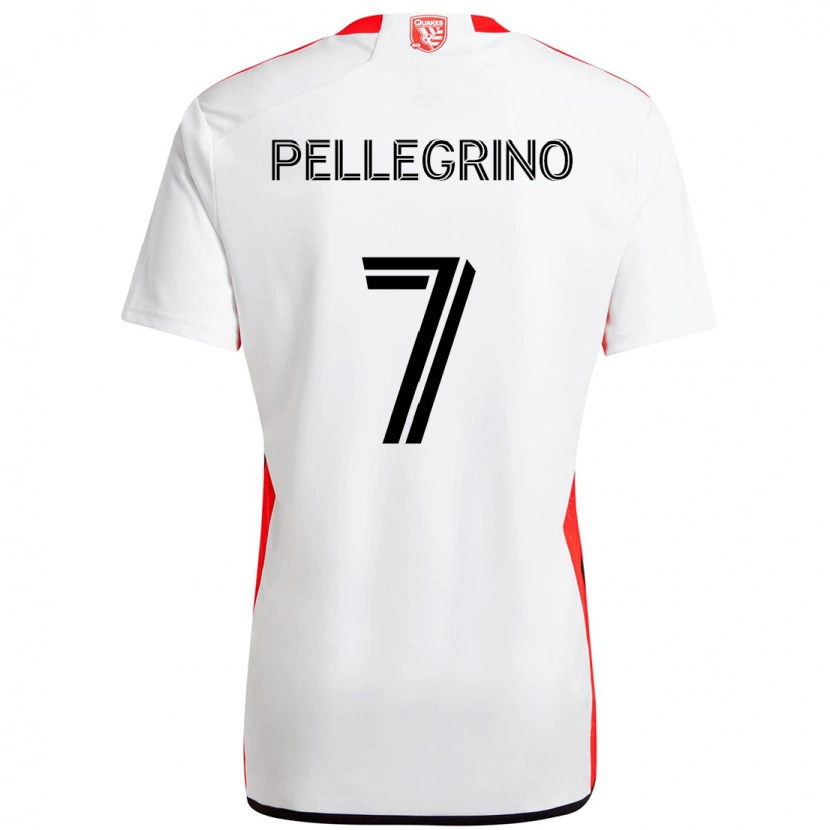 Danxen Män Amahl Pellegrino #7 Vit Röd Bortatröja Matchtröjor 2025/26 Tröjor T-Tröja