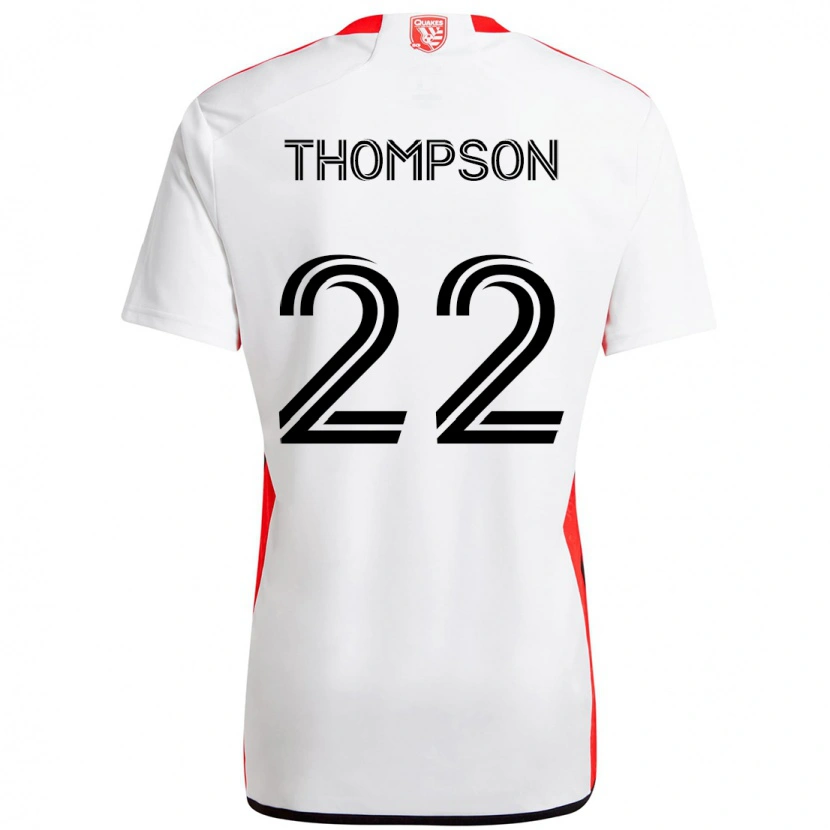 Danxen Män Tommy Thompson #22 Vit Röd Bortatröja Matchtröjor 2025/26 Tröjor T-Tröja
