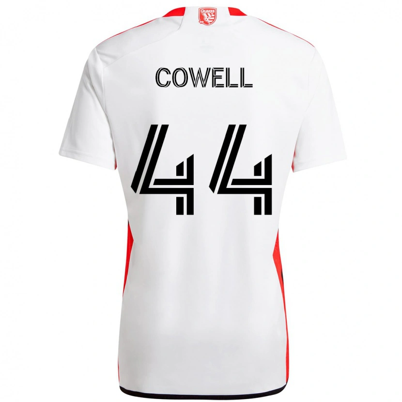 Danxen Män Chance Cowell #44 Vit Röd Bortatröja Matchtröjor 2025/26 Tröjor T-Tröja