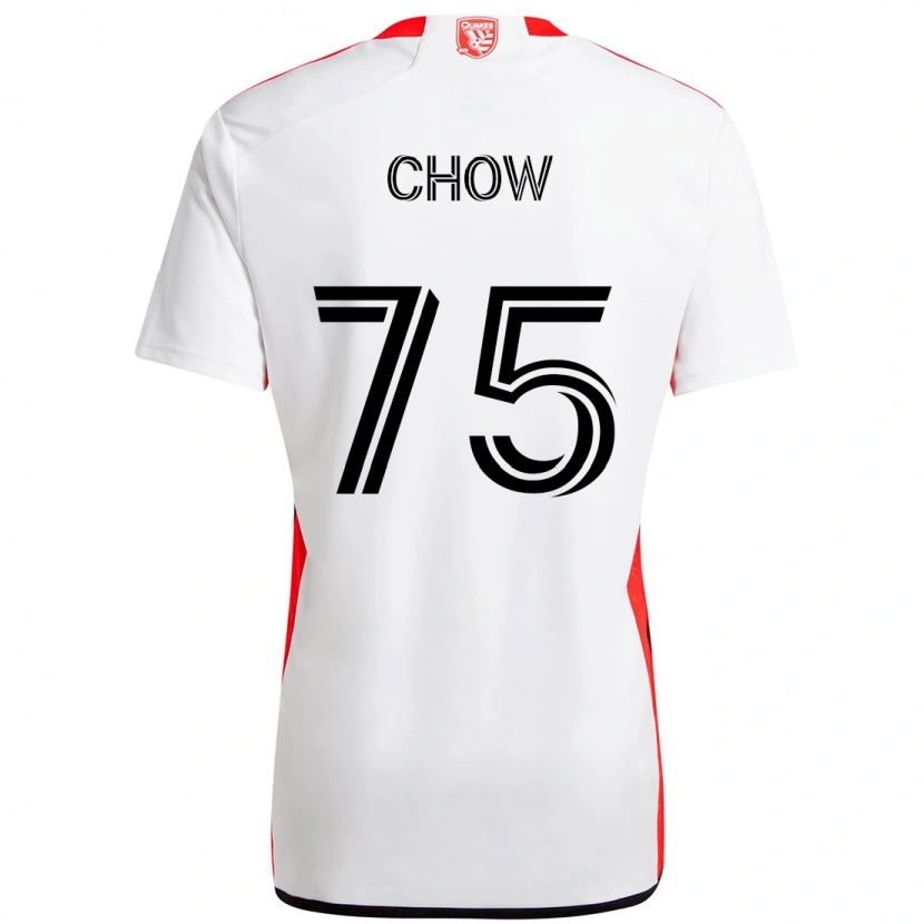 Danxen Män Alex Chow #75 Vit Röd Bortatröja Matchtröjor 2025/26 Tröjor T-Tröja