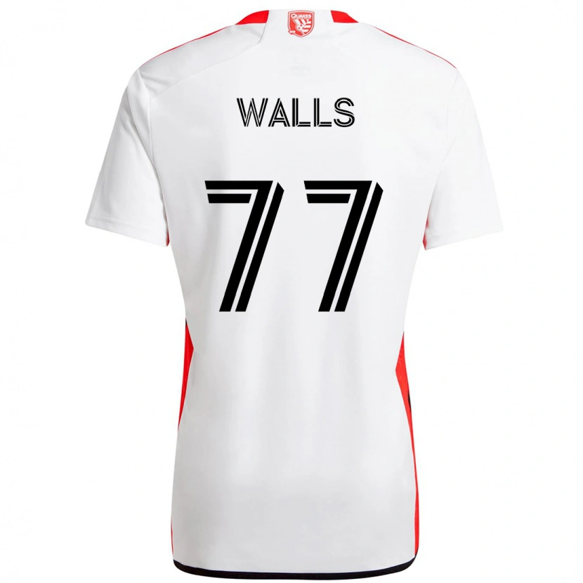 Danxen Män Casey Walls #77 Vit Röd Bortatröja Matchtröjor 2025/26 Tröjor T-Tröja