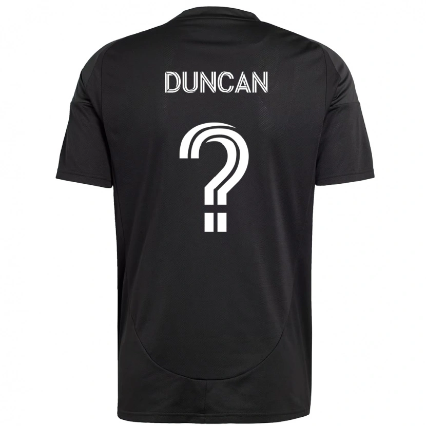 Danxen Män Samuel Duncan #0 Svart Vit Bortatröja Matchtröjor 2025/26 Tröjor T-Tröja