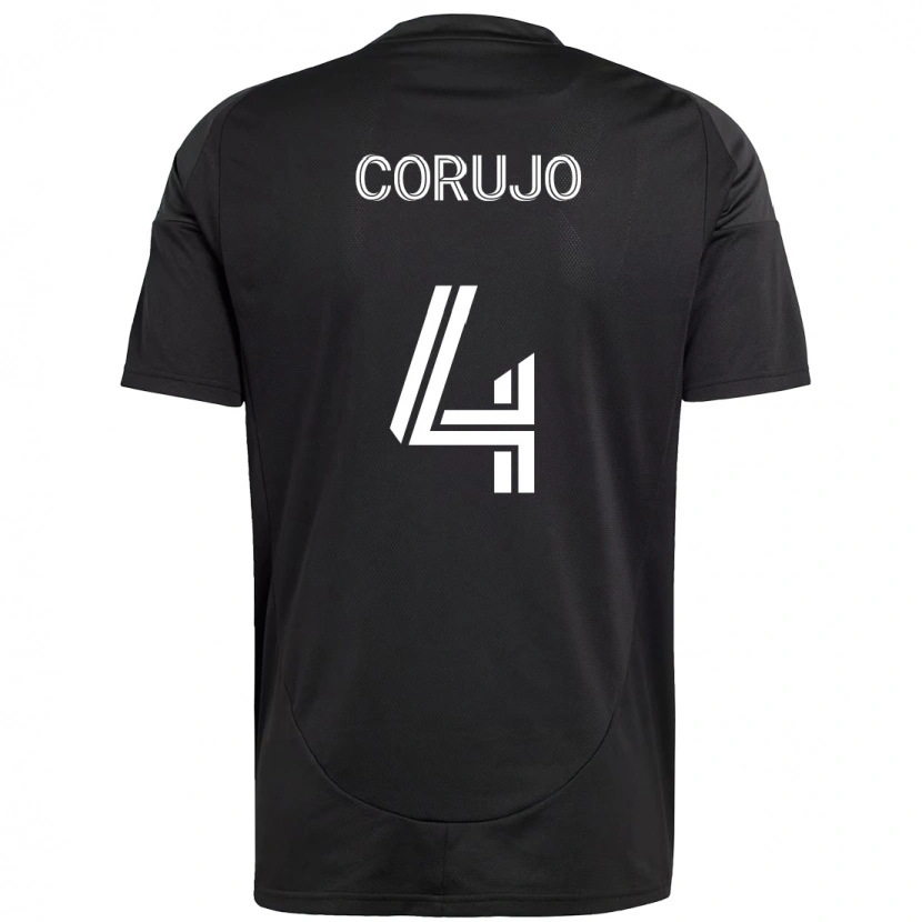 Danxen Män Guzmán Corujo #4 Svart Vit Bortatröja Matchtröjor 2025/26 Tröjor T-Tröja