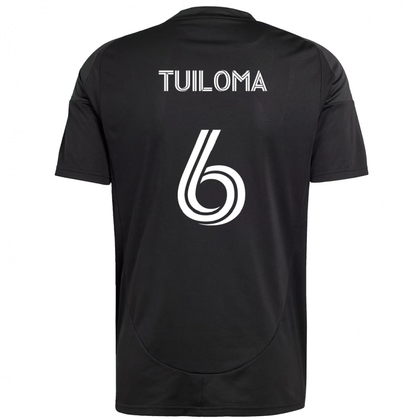 Danxen Män Bill Tuiloma #6 Svart Vit Bortatröja Matchtröjor 2025/26 Tröjor T-Tröja