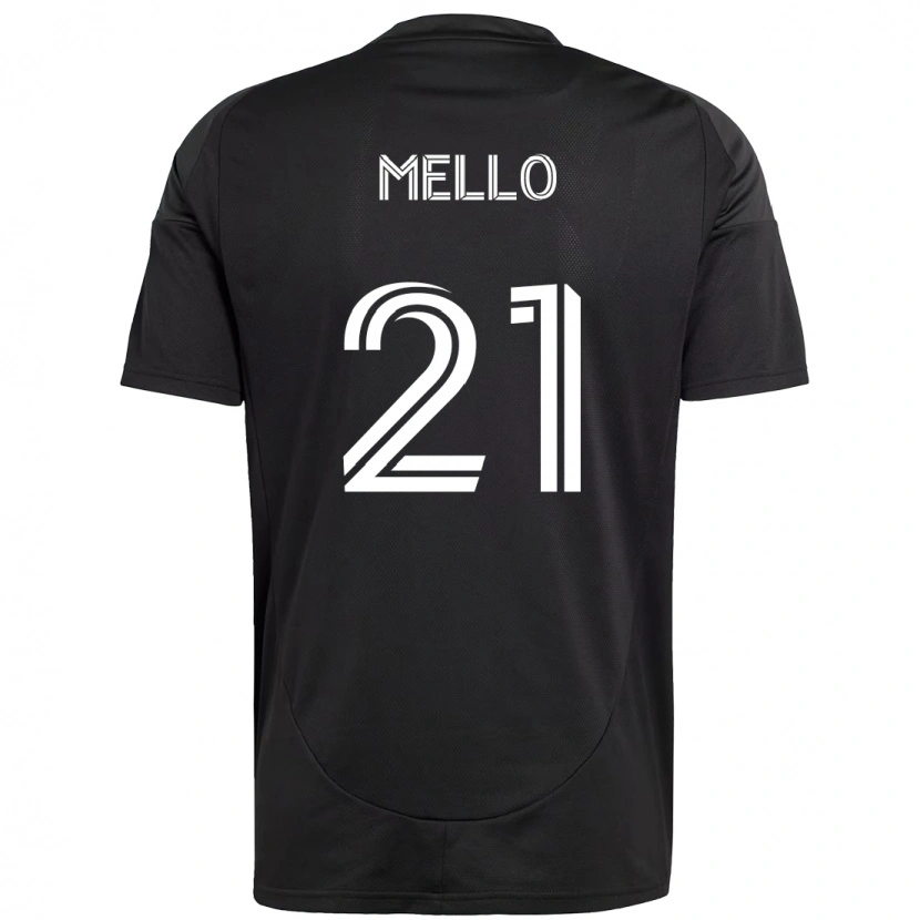 Danxen Män Vinicius Mello #21 Svart Vit Bortatröja Matchtröjor 2025/26 Tröjor T-Tröja