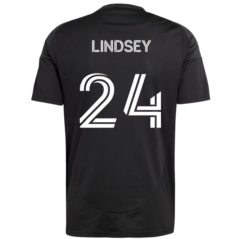 Danxen Män Jaylin Lindsey #24 Svart Vit Bortatröja Matchtröjor 2025/26 Tröjor T-Tröja