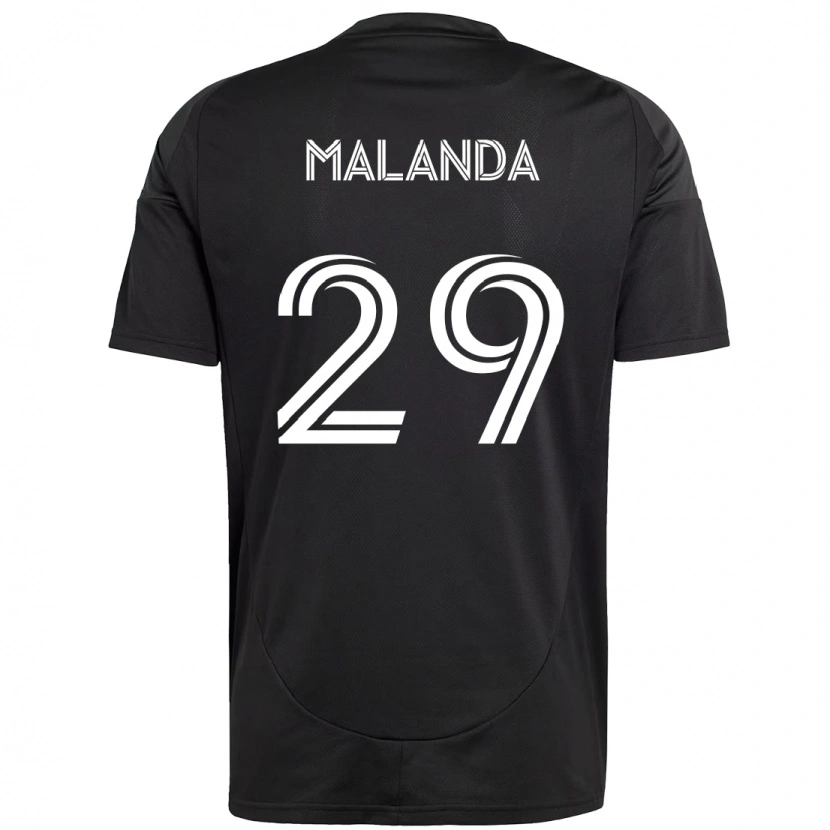 Danxen Män Adilson Malanda #29 Svart Vit Bortatröja Matchtröjor 2025/26 Tröjor T-Tröja