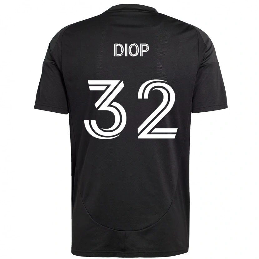 Danxen Män Hamady Diop #32 Svart Vit Bortatröja Matchtröjor 2025/26 Tröjor T-Tröja