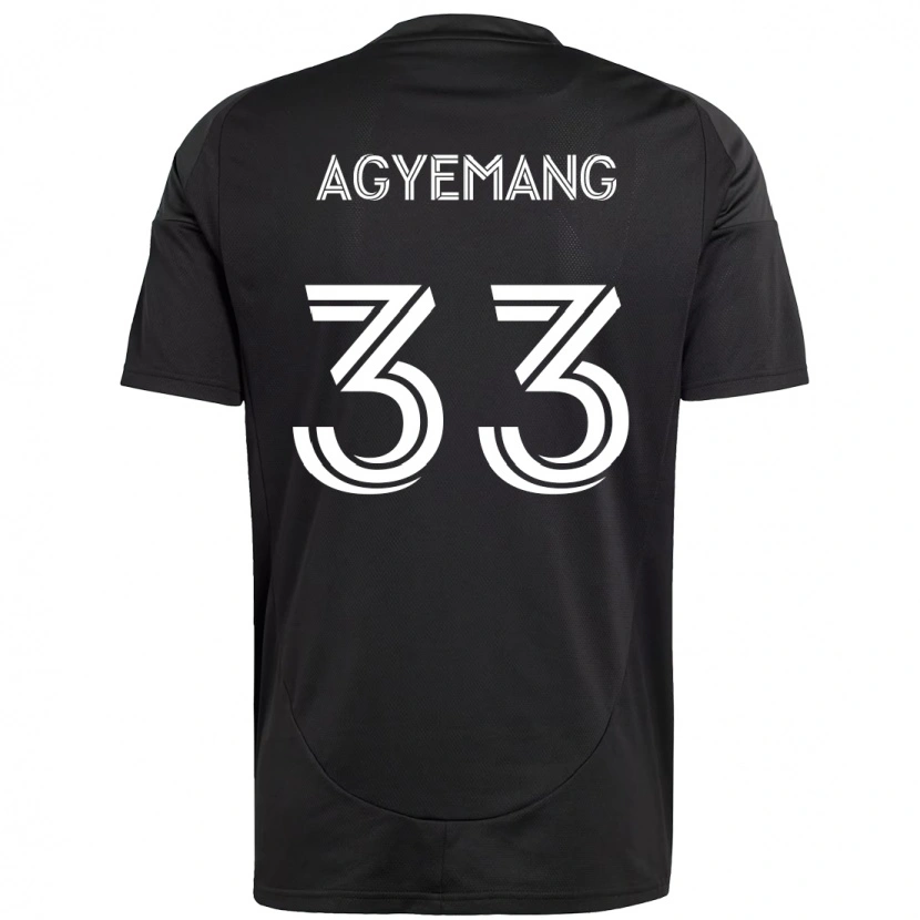 Danxen Män Patrick Agyemang #33 Svart Vit Bortatröja Matchtröjor 2025/26 Tröjor T-Tröja