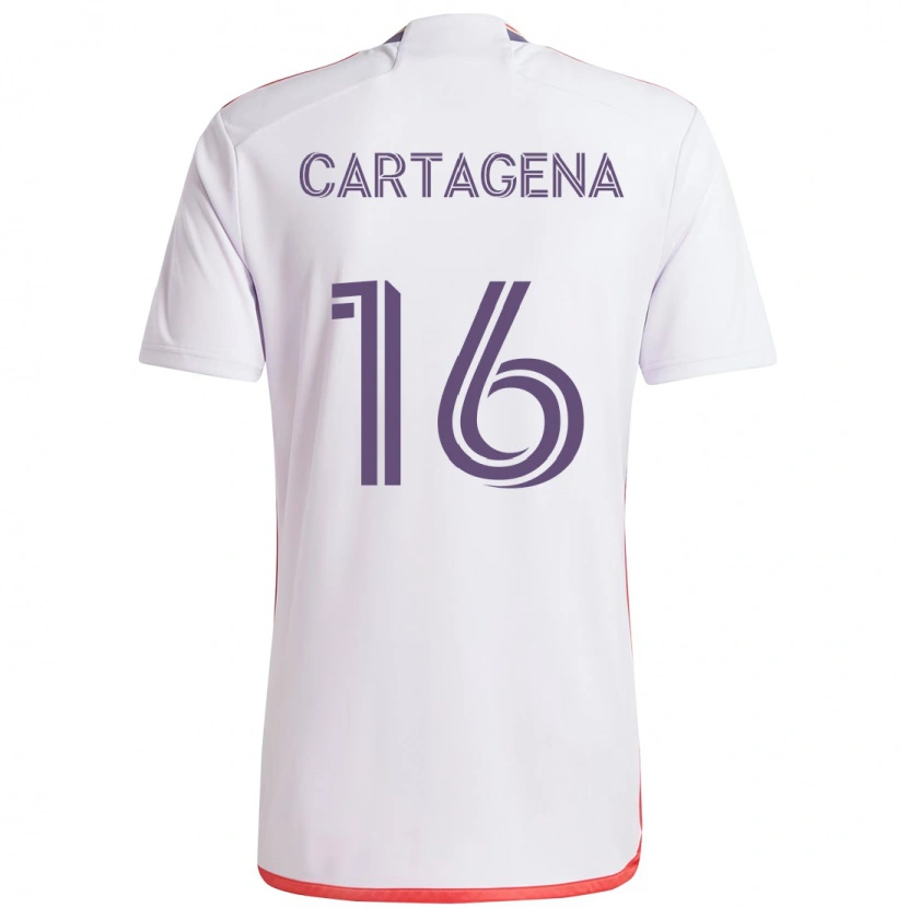 Danxen Män Wilder Cartagena #16 Vit Lila Bortatröja Matchtröjor 2025/26 Tröjor T-Tröja