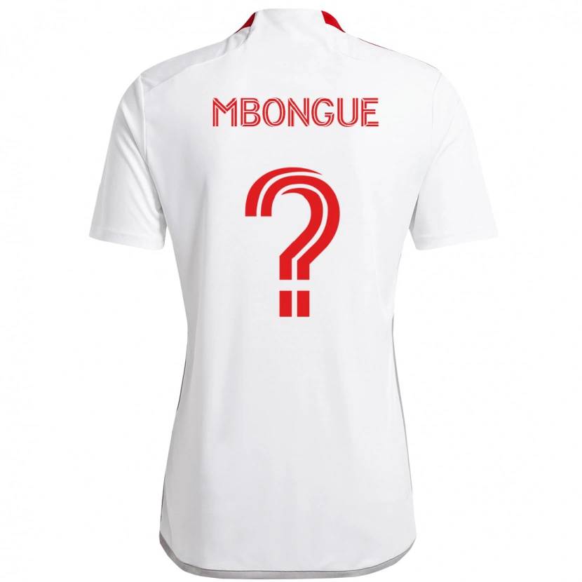 Danxen Män Hugo Mbongue #0 Vit Röd Bortatröja Matchtröjor 2025/26 Tröjor T-Tröja