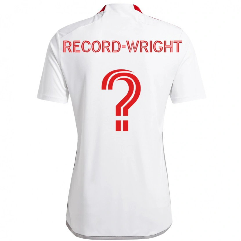 Danxen Män Kemari Record-Wright #0 Vit Röd Bortatröja Matchtröjor 2025/26 Tröjor T-Tröja