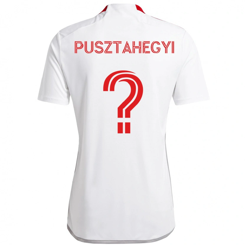 Danxen Män Tristan Pusztahegyi #0 Vit Röd Bortatröja Matchtröjor 2025/26 Tröjor T-Tröja