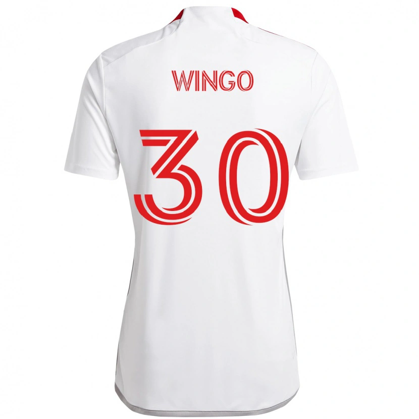 Danxen Män Henry Wingo #30 Vit Röd Bortatröja Matchtröjor 2025/26 Tröjor T-Tröja