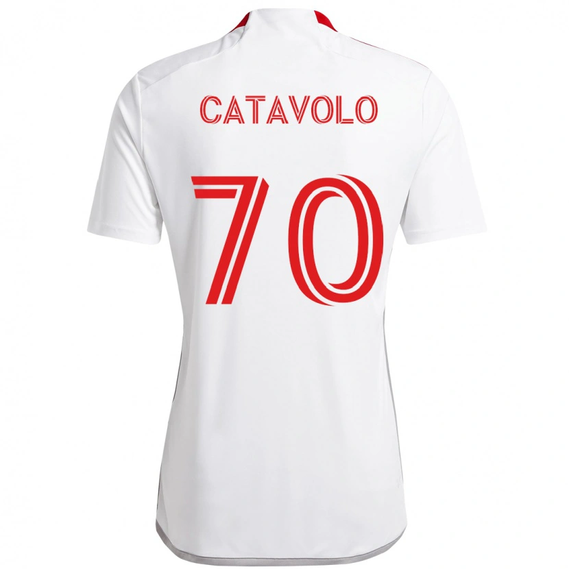 Danxen Män Matthew Catavolo #70 Vit Röd Bortatröja Matchtröjor 2025/26 Tröjor T-Tröja