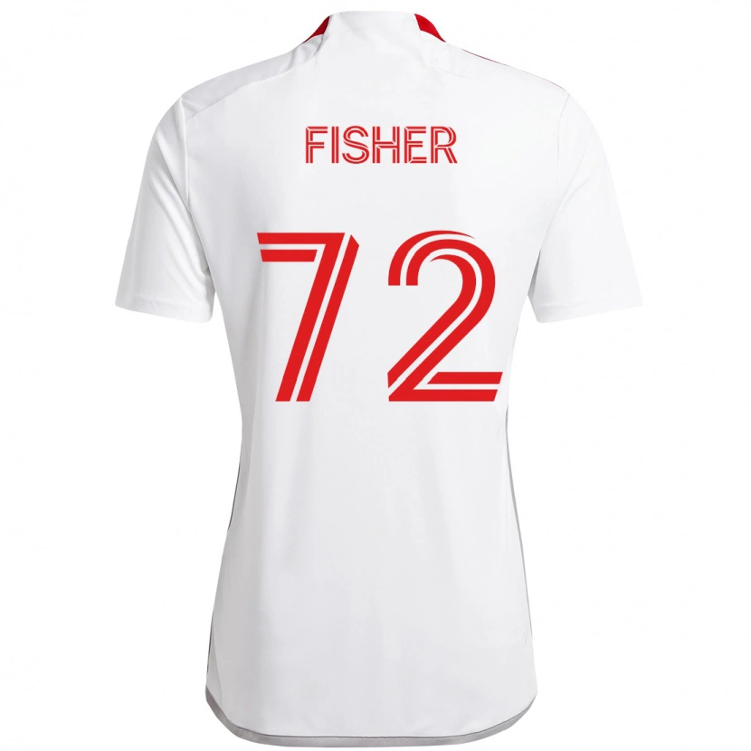 Danxen Män Mark Fisher #72 Vit Röd Bortatröja Matchtröjor 2025/26 Tröjor T-Tröja