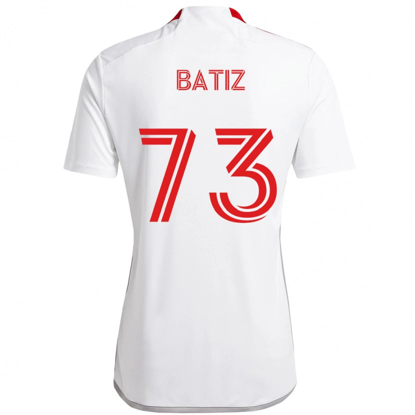 Danxen Män Jesus Batiz #73 Vit Röd Bortatröja Matchtröjor 2025/26 Tröjor T-Tröja