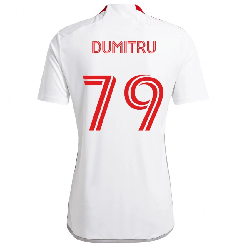 Danxen Män Andrei Dumitru #79 Vit Röd Bortatröja Matchtröjor 2025/26 Tröjor T-Tröja
