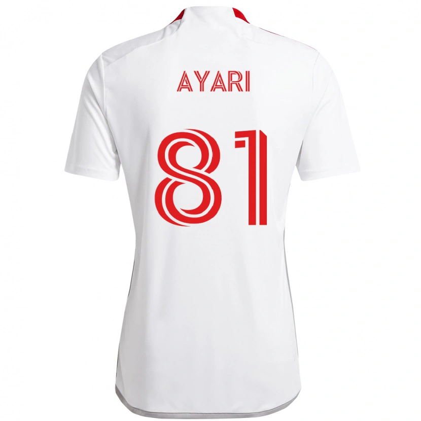 Danxen Män Hassan Ayari #81 Vit Röd Bortatröja Matchtröjor 2025/26 Tröjor T-Tröja