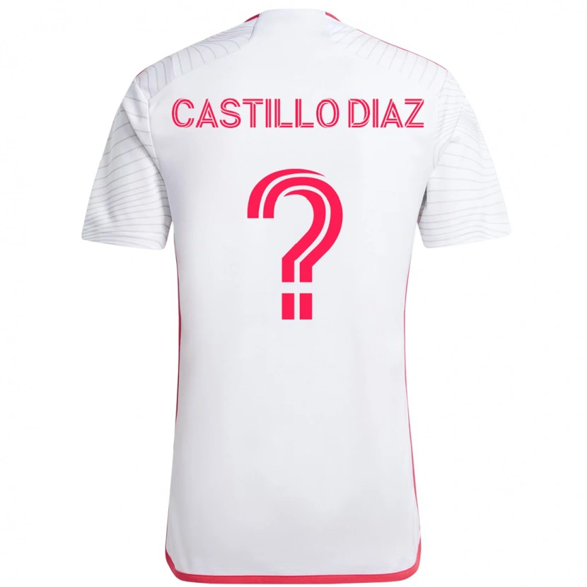 Danxen Män Jesus Castillo Diaz #0 Vit Magenta Bortatröja Matchtröjor 2025/26 Tröjor T-Tröja