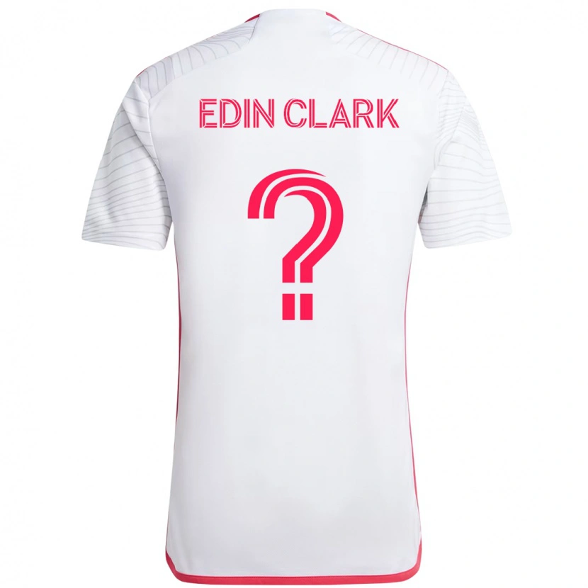 Danxen Män Edin Clark #0 Vit Magenta Bortatröja Matchtröjor 2025/26 Tröjor T-Tröja