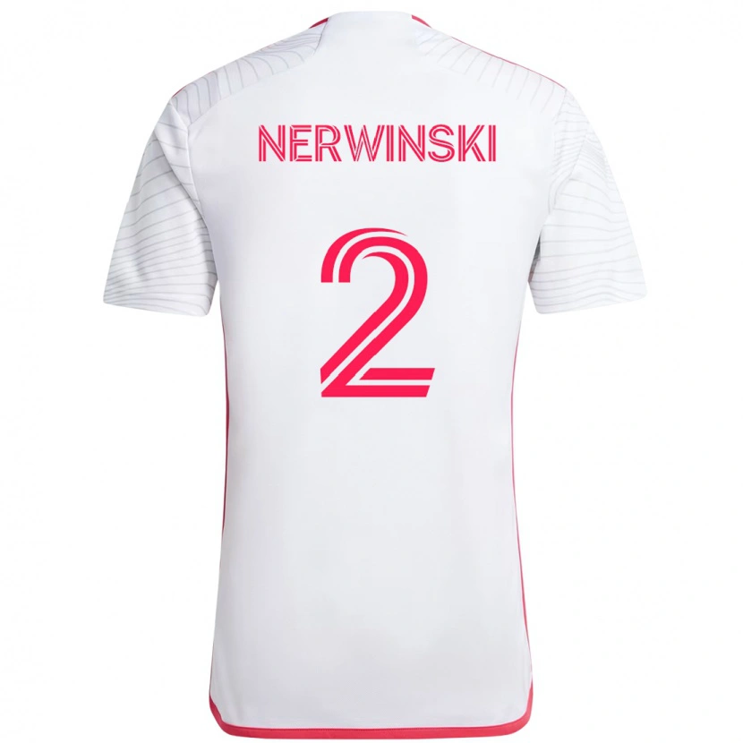 Danxen Män Jake Nerwinski #2 Vit Magenta Bortatröja Matchtröjor 2025/26 Tröjor T-Tröja