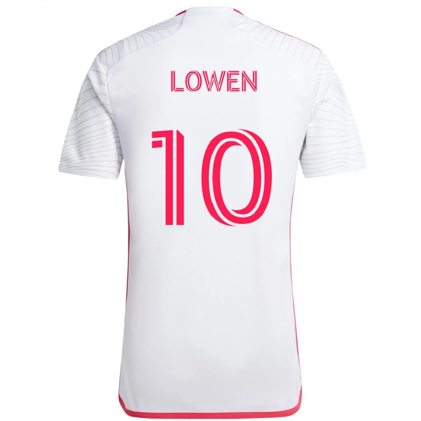 Danxen Män Eduard Löwen #10 Vit Magenta Bortatröja Matchtröjor 2025/26 Tröjor T-Tröja