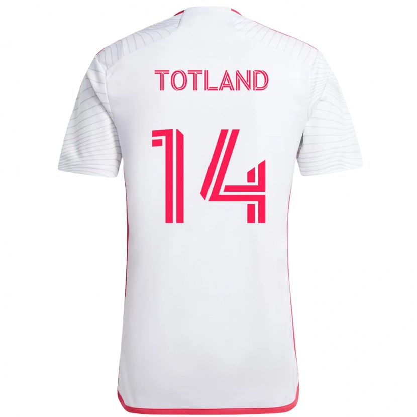 Danxen Män Tomas Totland #14 Vit Magenta Bortatröja Matchtröjor 2025/26 Tröjor T-Tröja