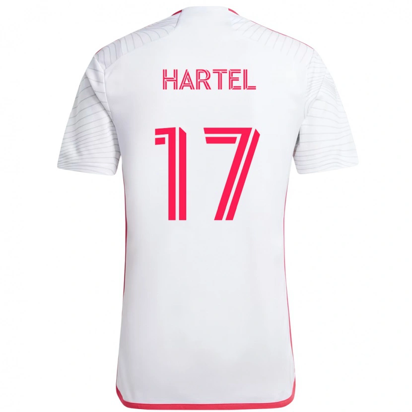 Danxen Män Marcel Hartel #17 Vit Magenta Bortatröja Matchtröjor 2025/26 Tröjor T-Tröja