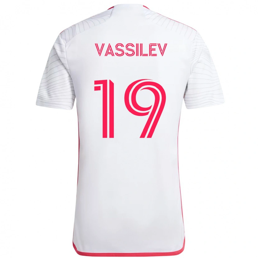 Danxen Män Indiana Vassilev #19 Vit Magenta Bortatröja Matchtröjor 2025/26 Tröjor T-Tröja