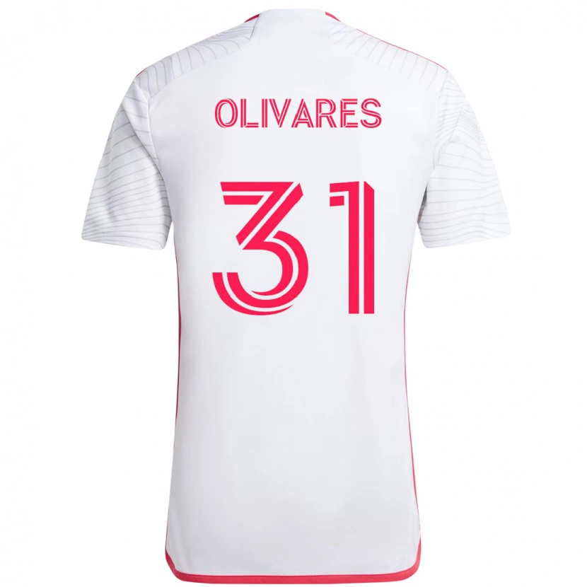 Danxen Män Christian Olivares #31 Vit Magenta Bortatröja Matchtröjor 2025/26 Tröjor T-Tröja