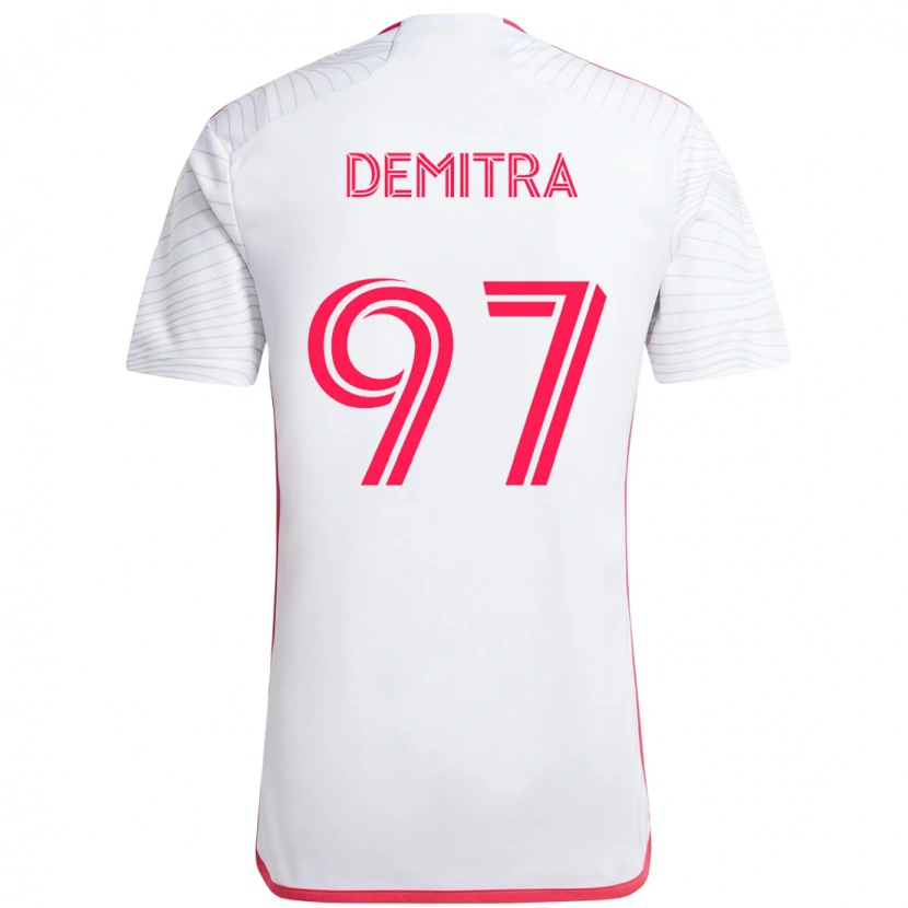 Danxen Män Lucas Demitra #97 Vit Magenta Bortatröja Matchtröjor 2025/26 Tröjor T-Tröja