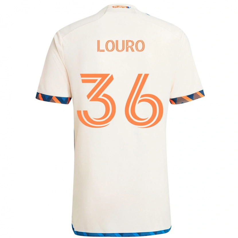 Danxen Män Evan Louro #36 Vit Blå Orange Bortatröja Matchtröjor 2025/26 Tröjor T-Tröja