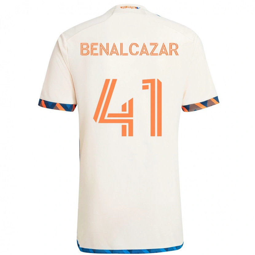 Danxen Män Nico Benalcázar #41 Mörkblå Orange Bortatröja Matchtröjor 2025/26 Tröjor T-Tröja