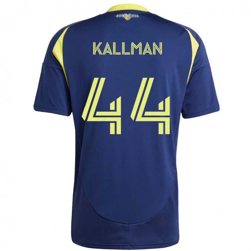 Danxen Män Brent Kallman #44 Marinblå Gul Bortatröja Matchtröjor 2025/26 Tröjor T-Tröja